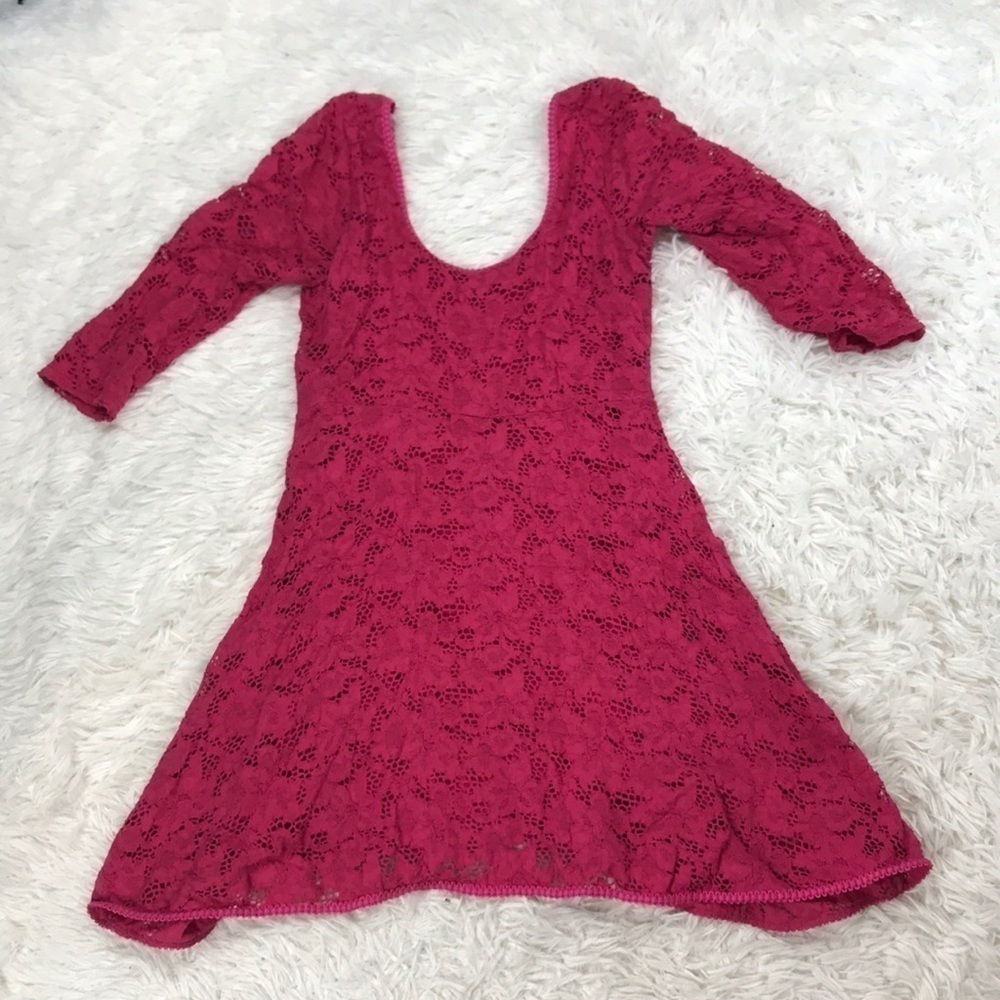 Free People Pink Lace Dress